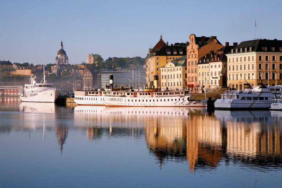 Stockholm waterfront at dawn