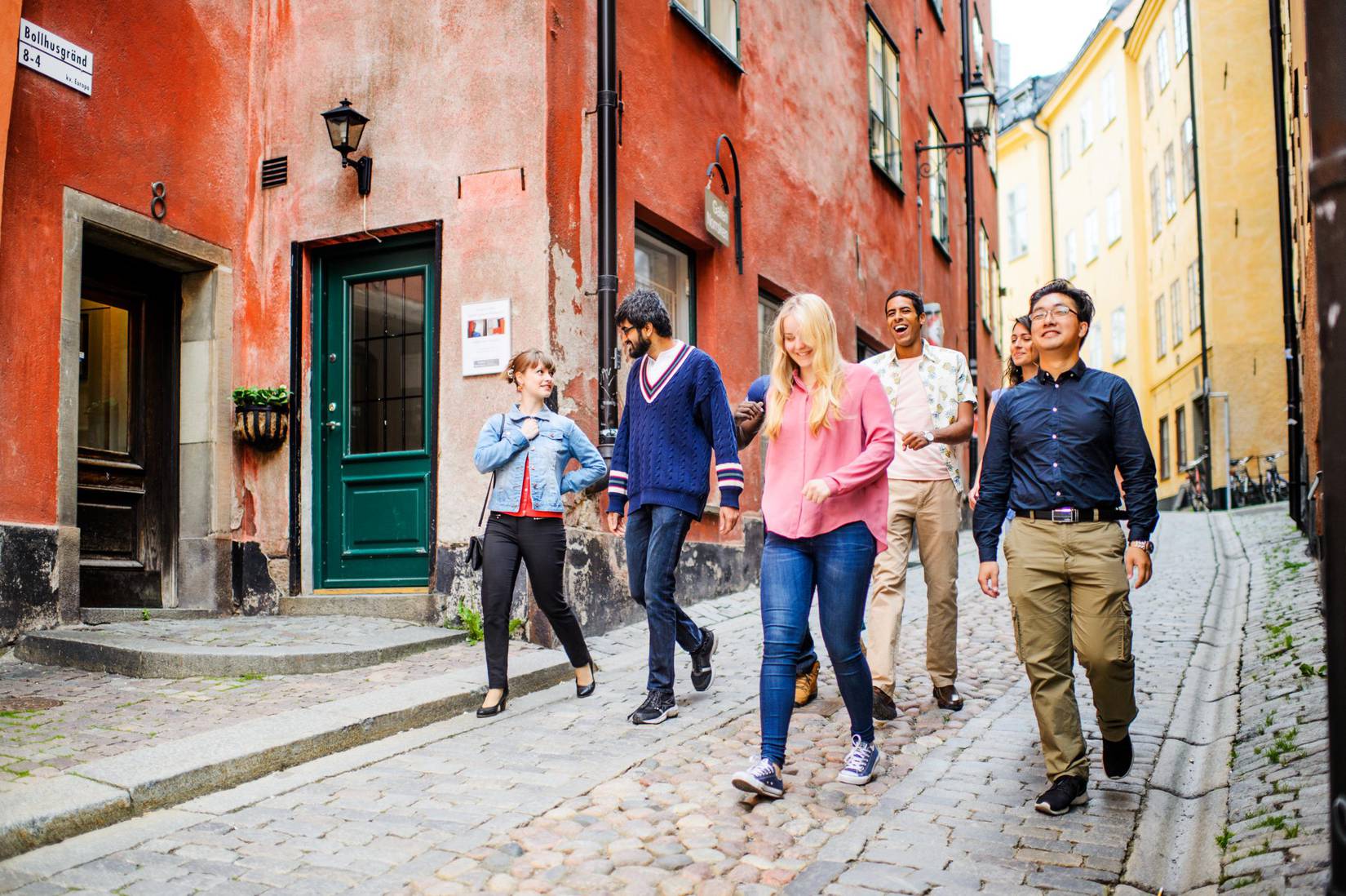 People walking in Old Town Stockholm
